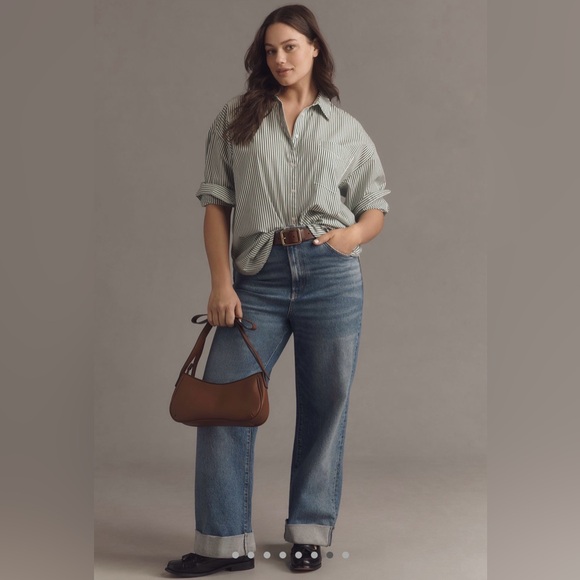 The Bennet Buttondown Shirt by Maeve - Size S - Moss - Picture 7 of 10